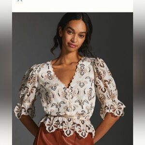 Anthropologie Eyelet Blouse